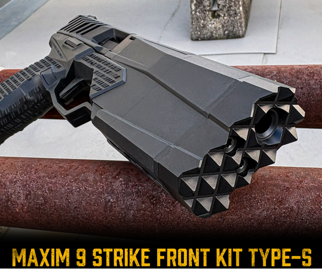 実銃でサイレンサー一体型と話題のモデルをさらに攻撃的に！接近戦仕様にカスタムする『KRYTAC SilencerCo Maxim 9 ストライクフロントキット Type-S』2026年4月発売予定