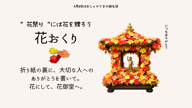 4月8日(花祭り)にお花で感謝を伝えよう!新文化「花おくり」プロジェクト2026年も始動