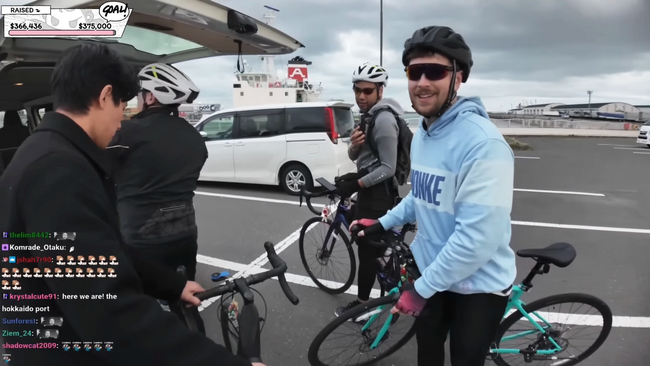 登録者320万人の海外アニメYouTuber・CDawgVA 累計寄付額4億円超のチャリティ企画を4/5より開催！ 青森から大阪まで1,300kmを自転車で縦断