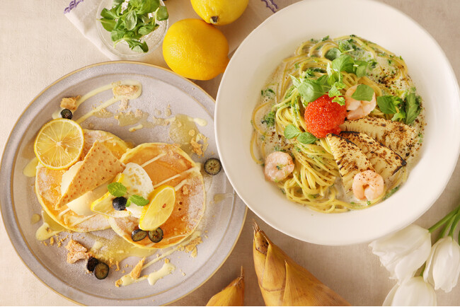 旬のたけのこ×海老の春パスタと、レモン香るレアチーズデザート。カフェ ココノハの春限定メニューが3月12日(木)より登場