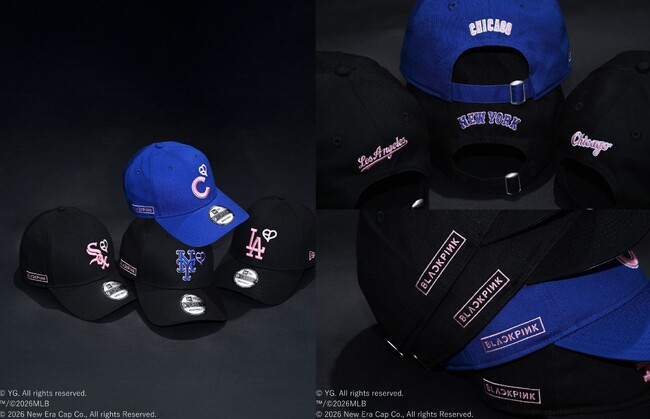 【ニューエラ】BLACKPINKとMLB(TM)を交えたトリプルコラボレーションヘッドウェアを3月23日(月)に発売
