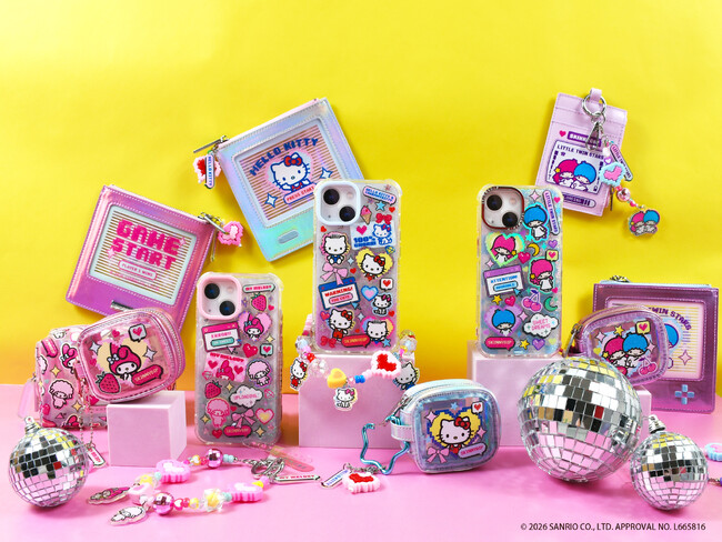 【PLAZA先行販売】SKINNYDIP LONDON × サンリオキャラクターズ第4弾コラボ！ゲーム世界をイメージしたピクセルアートデザインのモバイルアクセサリーが４月下旬より販売開始！