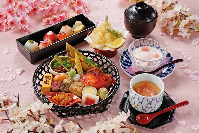【明治記念館】春の味覚で彩るお花見体験──鮨・天麩羅・鉄板焼『羽衣』が“お花見御膳”と“春爛漫会席”を期間限定で提供中