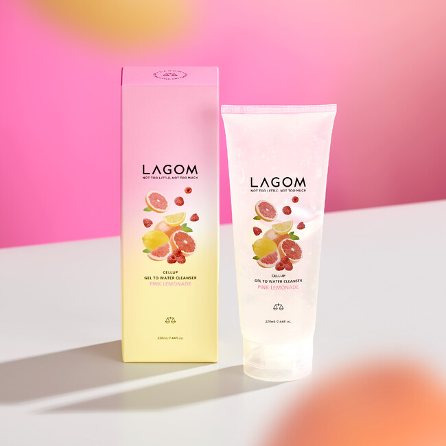 【LAGOM】フルーツたっぷりのみずみずしいジェルで、スピード洗顔。ラゴムの洗顔アイテムに、「ピンクレモネード」の香りがPLAZA限定で登場。