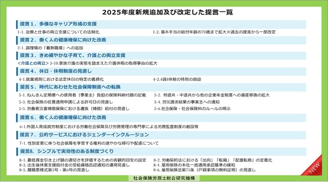 全国社会保険労務士会連合会 2025年度政策提言・宣言「人を大切にする企業と社会の実現に向けて」を公表