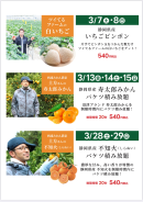 農産物がお得に入るイベント盛りだくさん！