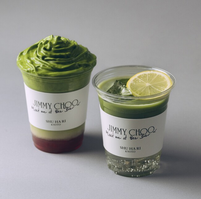 JIMMY CHOO、東京と大阪のカフェにてSHUHARI KYOTOとコラボレーションした抹茶ドリンクを発売