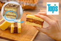 【Top's】看板商品チョコレートケーキをヒントに商品化、ワンハンドでパクっと食べる「ケーキサンド」3月19日発売