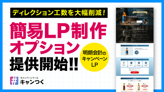 「キャンつく」がSNSキャンペーン用の簡易LP制作オプションを提供開始