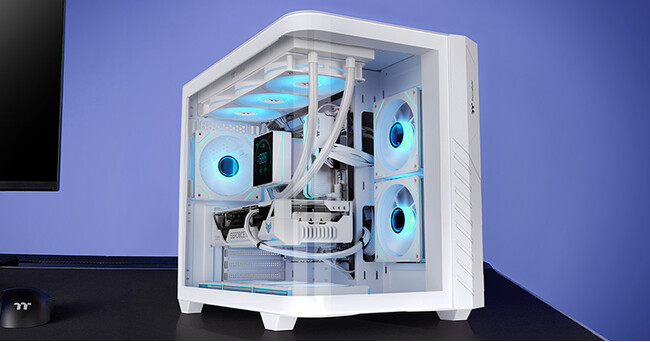 曲面強化ガラスパネルを備えたピラーレスデザインのミドルタワー型PCケース、Thermaltake社製「Vision 330 CR ARGB」シリーズを発表