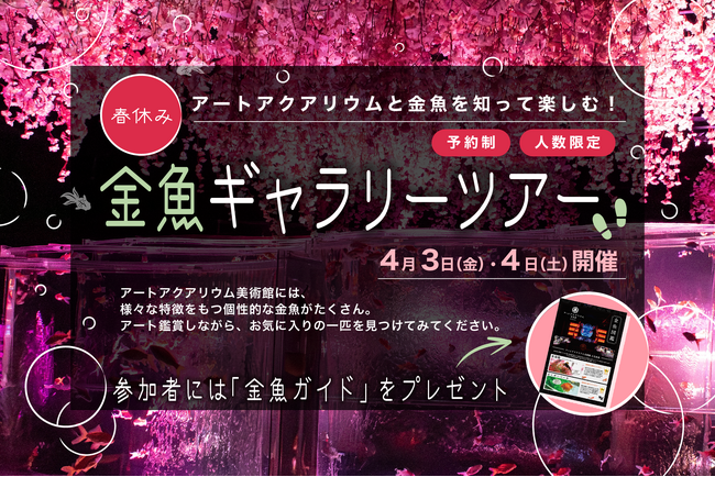 春休み、アートアクアリウムと金魚を知って楽しむ！ 金魚ギャラリーツアー催行