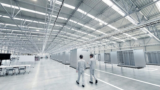 本社工場に大型蓄電システムの製造ラインを増設