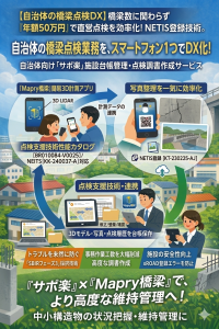 【自治体の橋梁点検DX】橋梁数に関わらず「年額50万円」で直営点検を効率化『サポ楽』施設台帳管理＋点検調書作成サービスを提供開始