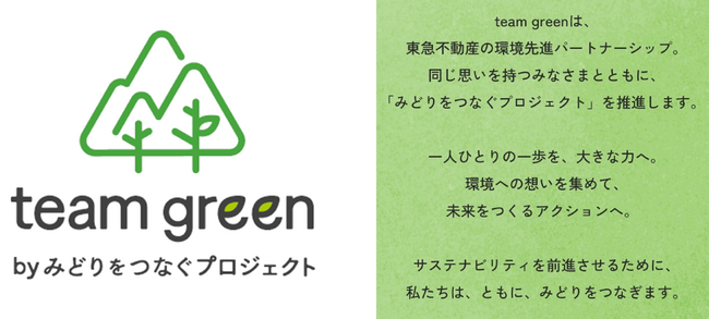 ”都市”から共に「みどりをつなぐ」環境先進パートナーシップ「team green」を発足