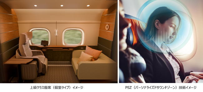 【公共交通機関で初採用】NTTの音響技術「PSZ（パーソナライズドサウンドゾーン）」を東海道新幹線の上級クラス座席に導入