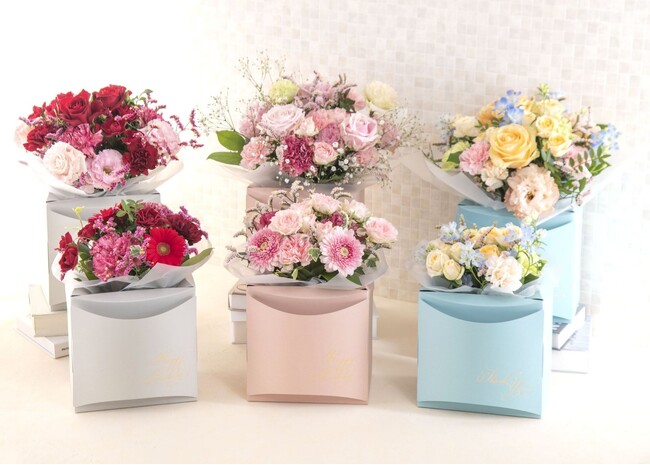 環境配慮型商品ラインナップ「well-blooming HIBIYA-KADAN」を発表。第一弾として、花瓶不要・100%紙製の自立型BOXブーケ「PAPIER vase」をEC限定で販売開始しました