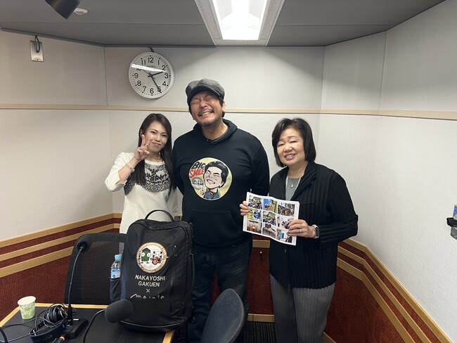 シンガーソングライター・カノンさんのラジオ番組に、なかよし学園代表・中村雄一が出演