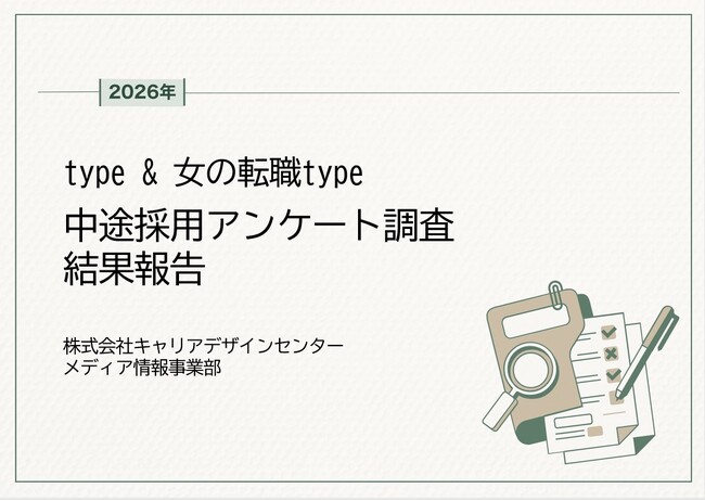 【アンケート結果】中途採用活動状況アンケート 調査結果報告(2026.03)を転職サイト『type』『女の転職type』が公開！