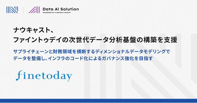 ナウキャスト、ファイントゥデイの次世代データ分析基盤の構築を支援