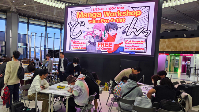 成田空港での「漫画制作体験」訪日客向けに開催！出国直前の待ち時間を“最高の日本体験”に