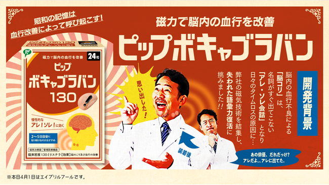 【新登場】「アレだよ、アレ！」がなくなる！？磁力で脳内の血行を改善『ピップボキャブラバン』を発売