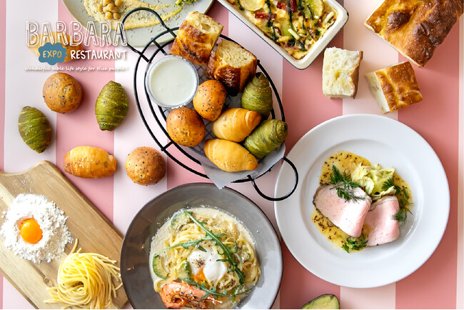 春を味わう！大阪万博公園EXPOCITY「BARBARA EXPO RESTAURANT」のメニューがリニューアル。とろ～りチーズクリームにディップして楽しむ焼き立ての自家製パンも！