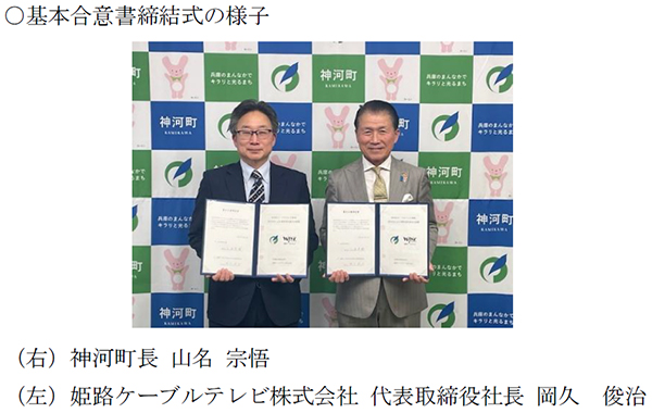 神河町ケーブルテレビ事業の運営委託に係る基本合意書の締結について