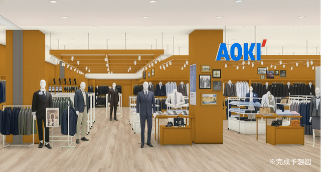 株式会社AOKIの新フォーマット店舗を順次拡大関西エリア初のショッピングセンター型の新タイプ「AOKI洛北阪急スクエア店」2026年4月11日（土）に移転リニューアルオープン！