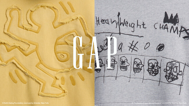 Gap、キースへリングとジャン=ミシェル・バスキアをフィーチャーしたアーティストシリーズ最新コレクションを4月4日(土)発売