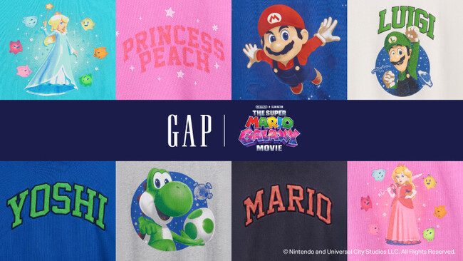 GapKids、映画『ザ・スーパーマリオギャラクシー・ムービー』とのキッズ・トドラー向けコレクションを4月6日(月)より発売