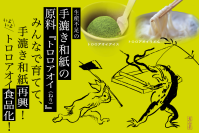 手漉き和紙原料トロロアオイを自然派の食材化　アイス＆うどんをクラウドファンディングで発売