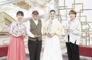 『ピーチケパーチケ』(4月15日放送)左から関純子アナウンサー、兵動大樹、アン ミカ、浦陸斗(AmBitious)