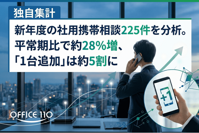 【独自集計】新年度の社用携帯相談が小口化。「1台追加」が約5割に｜OFFICE110