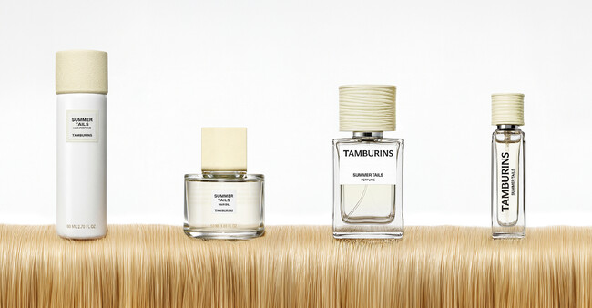パフュームブランドTAMBURINS、HAIR コレクションと新しい香り「SUMMER TAILS」を日本でローンチ！