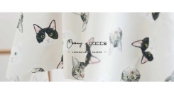 【売上の一部は保護猫活動へ寄付】保護猫支援につながる新作テキスタイル「Three cats」を発売