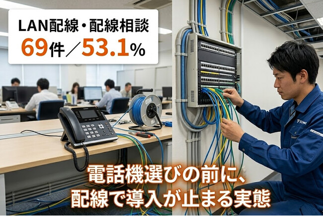 注意喚起：電話機比較では見えない盲点。LAN配線関連相談69件を確認