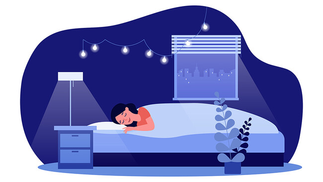 睡眠時間　現状と理想とのギャップは1時間で4年間動きなし　睡眠時のお悩みは　男性「いびき」　女性「冷えやしびれ」「歯ぎしり」