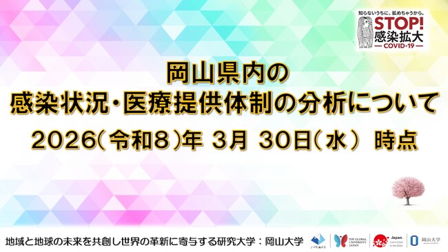 【岡山大学】岡山県内の感染状況・医療提供体制の分析について(2026年3月30日現在)