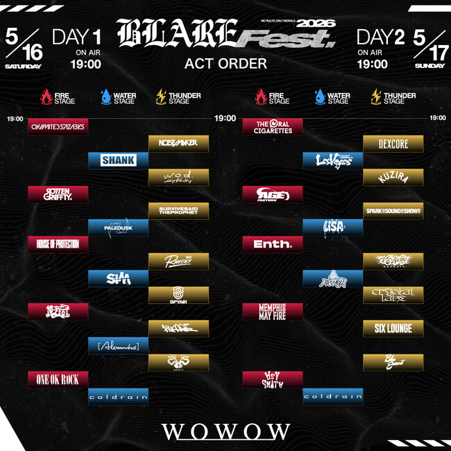BLARE FEST. 2026オンエアアーティスト決定！さらに、同フェスを語るスタジオトークに主催coldrainに加えて10名のフェス出演者が登場！