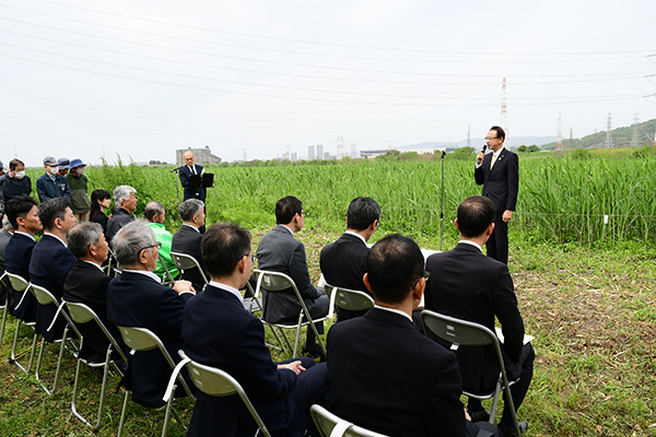 雅楽を支える篳篥用ヨシの育成事業開始を記念し高槻市で式典開催