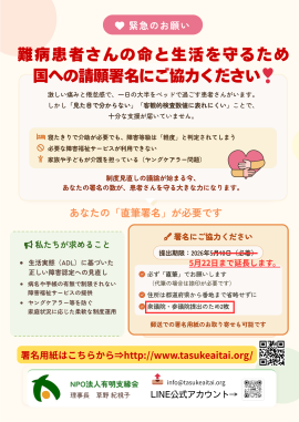 署名お願いのチラシ