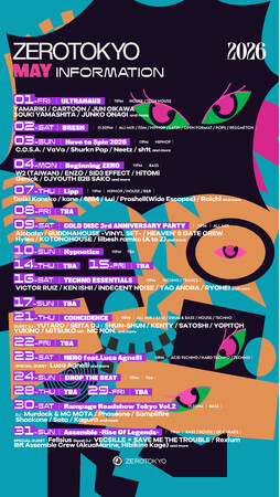 【5月EVENT情報】ZEROTOKYO看板イベント