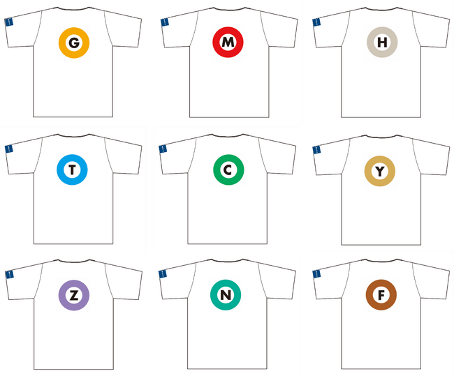 書泉オリジナル鉄道グッズ新商品発売のお知らせ　東京メトロ路線マークコンプリート！　Tシャツ＆クッションを4月30日（木）より発売!!
