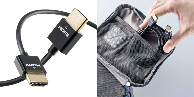 スルッと配線、サッと持ち出せるスリムHDMIケーブルを発売
