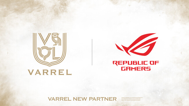 プロeスポーツチームVARREL、ASUSのゲーミングブランド「Republic of Gamers」とスポンサー契約を締結