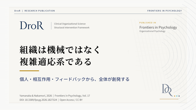 組織は機械ではなく複雑適応系である──COSが依拠するComplex Adaptive Systemとしての組織観