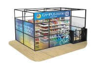 タイパを極めた最短4秒※の購買体験でキャンパスライフをよりスマートに
無人小型店舗『キャンパスドンキ関西外大店』
2026年5月18日（月）、3号店は関西外国語大学内にオープン