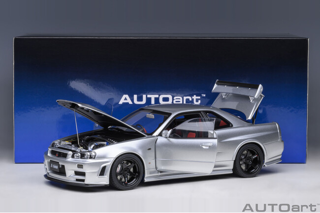 オートアート社製 「NISMO R34 GT-R Z-tune シルバー」精巧な1/18スケールモデルがCAMSHOP.JPに登場！