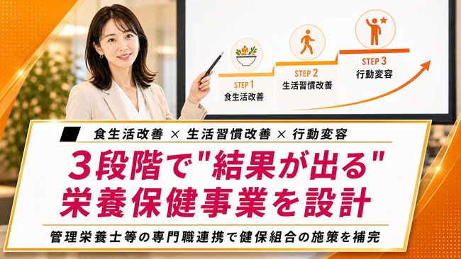 【健保組合向け食生活改善支援】食生活改善を“メール配布”で終わらせない、栄養・健康教育支援の提供を開始