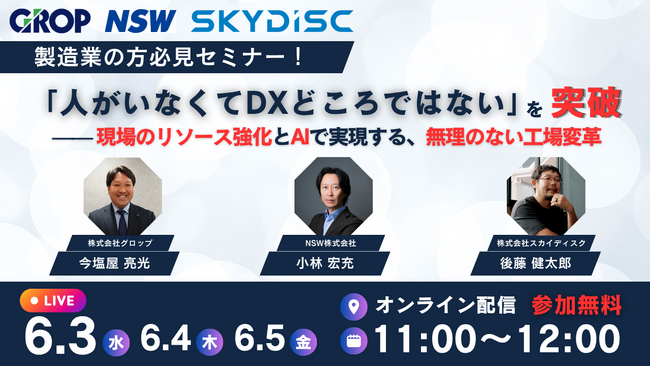 【6/3開催】3社共催！「人がいなくてDXどころではない」を突破！